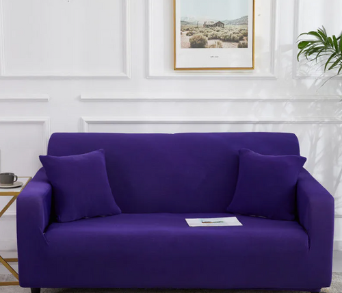 Canapé 2 places moderne en tissu gris clair avec coussins